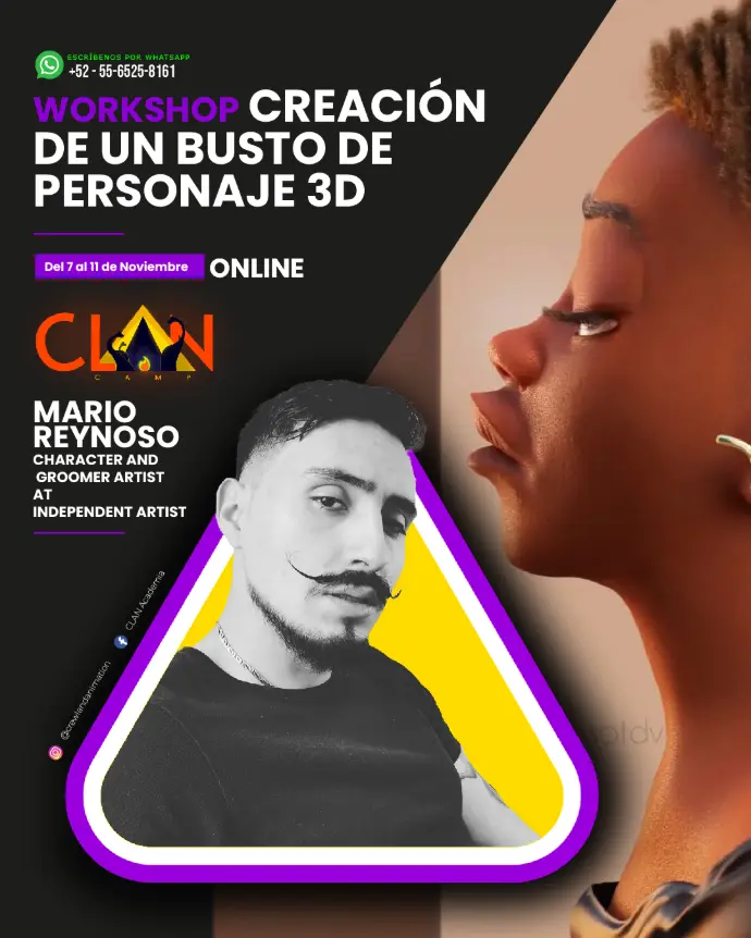 Creación de un busto de personaje 3D by Mario Reynoso